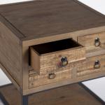 Reclaimed Wood Accent Table with Keeping Drawers