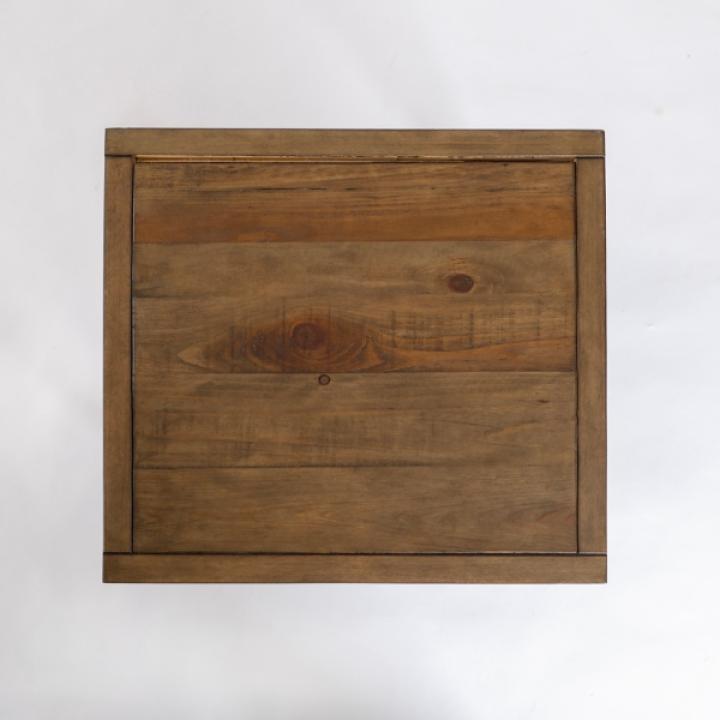 Reclaimed Wood Accent Table with Keeping Drawers