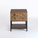 Reclaimed Wood Accent Table with Keeping Drawers