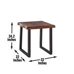 Cherry Live Edge Wood Accent Table