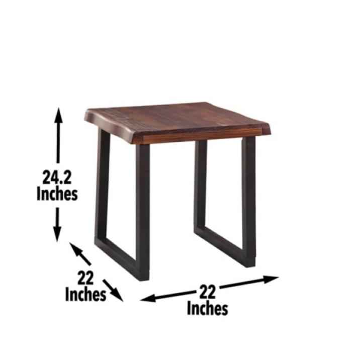 Cherry Live Edge Wood Accent Table