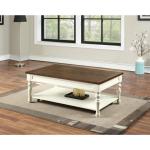 Ivory Farmhouse Wood Coffee Table