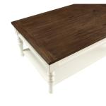 Ivory Farmhouse Wood Coffee Table