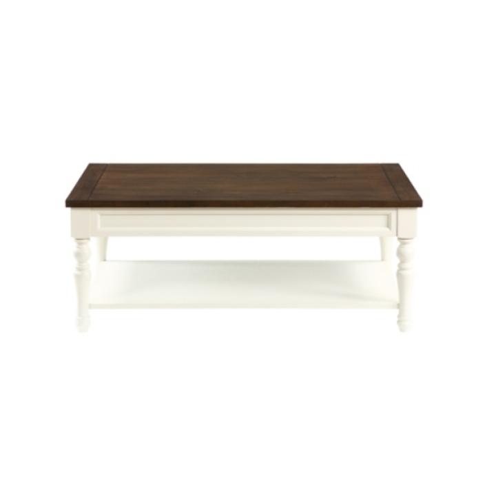 Ivory Farmhouse Wood Coffee Table