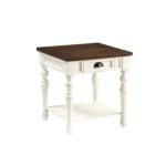 Ivory Farmhouse Wood Accent Table