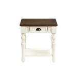 Ivory Farmhouse Wood Accent Table