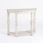 Savannah Cream Distressed Half Moon Console Table