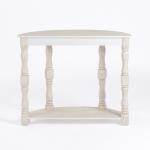Savannah Cream Distressed Half Moon Console Table