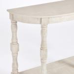 Savannah Cream Distressed Half Moon Console Table