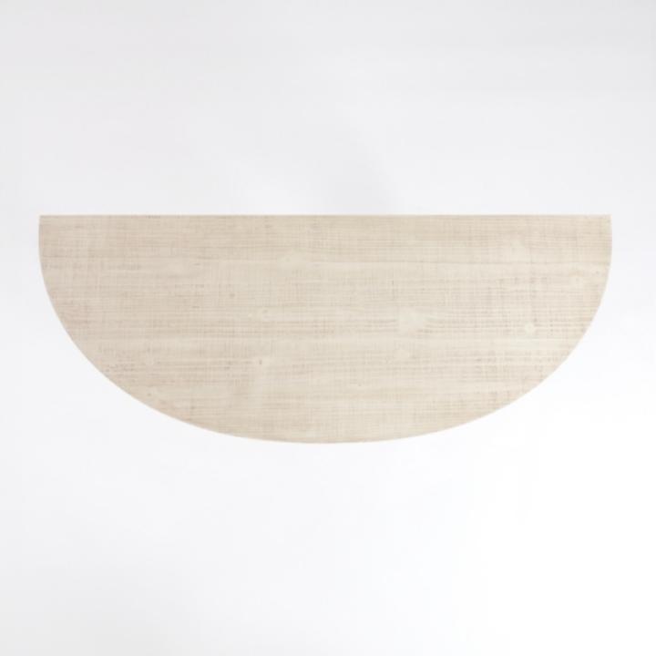 Savannah Cream Distressed Half Moon Console Table