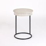 Round Savannah Wood and Metal C-Table