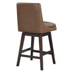 Brown Faux Leather Alli Swivel Counter Stool