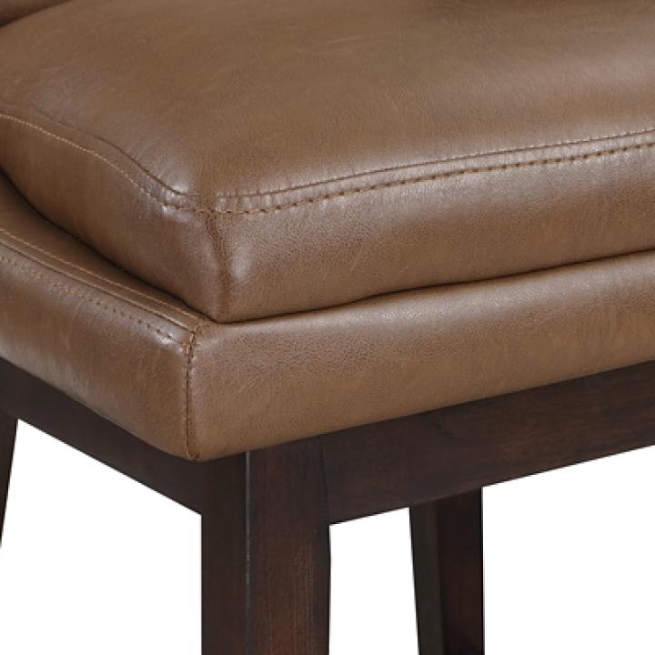 Brown Faux Leather Alli Swivel Counter Stool