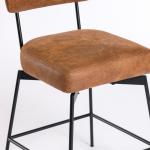 Brown Wyatt Faux Leather Swivel Counter Stool