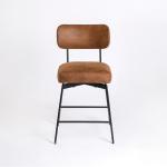 Brown Wyatt Faux Leather Swivel Counter Stool