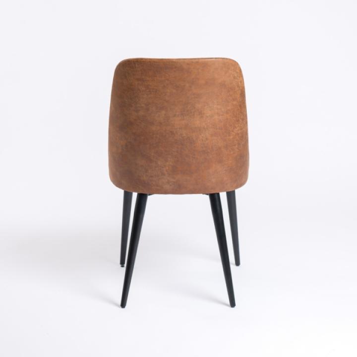 Brown Wyatt Faux Leather Dining Chair