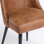Brown Wyatt Faux Leather Dining Chair