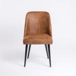 Brown Wyatt Faux Leather Dining Chair