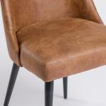 Brown Wyatt Faux Leather Dining Chairs, Set of 2