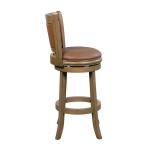 Sandrift Faux Leather Swivel Counter Stool