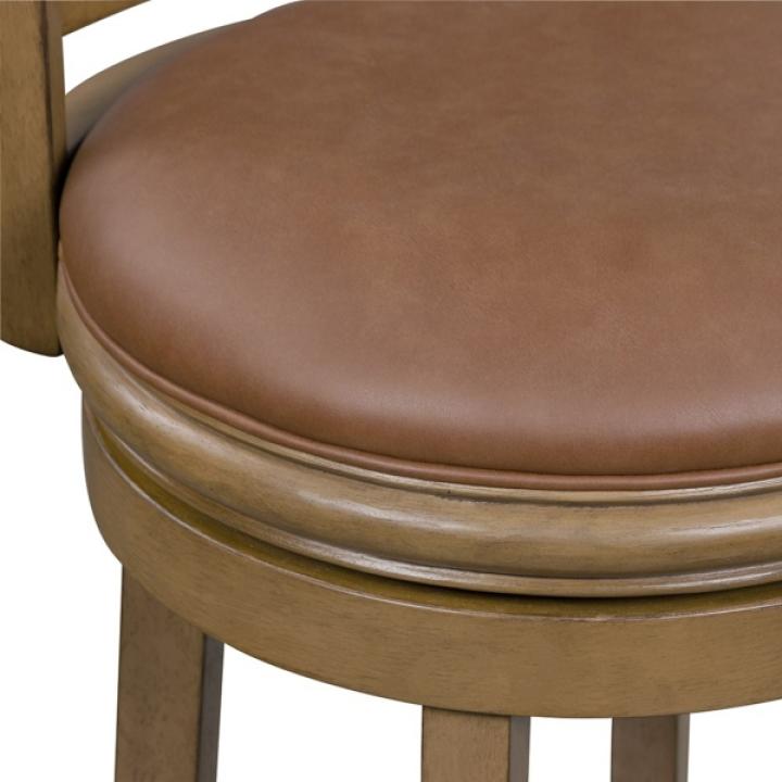 Sandrift Faux Leather Swivel Counter Stool