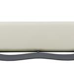 Black Wood Cream Upholstered Bench