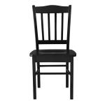 Black Shaker Wood Dining Chairs, Set of 2