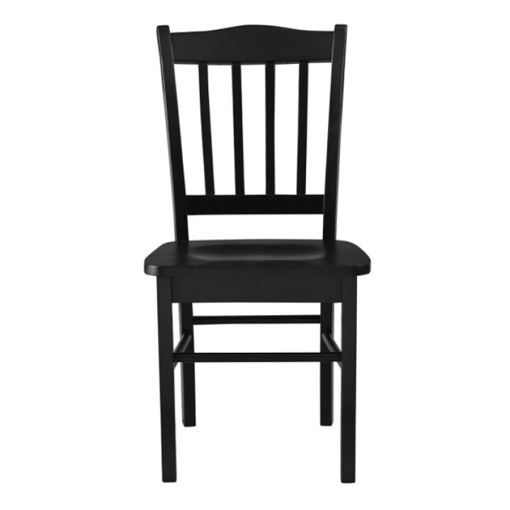 Black Shaker Wood Dining Chairs, Set of 2