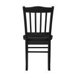 Black Shaker Wood Dining Chairs, Set of 2