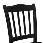 Black Shaker Wood Dining Chairs, Set of 2