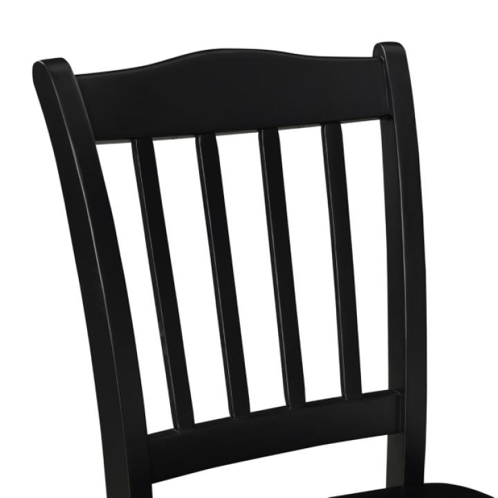 Black Shaker Wood Dining Chairs, Set of 2