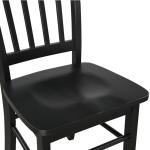 Black Shaker Wood Dining Chairs, Set of 2