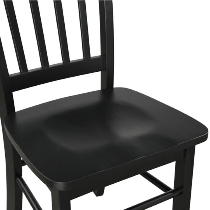 Black Shaker Wood Dining Chairs, Set of 2