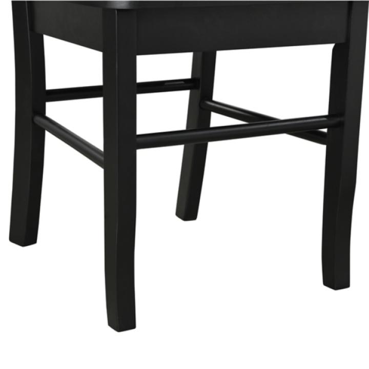 Black Shaker Wood Dining Chairs, Set of 2