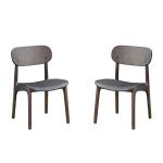 Dark Brown Mid-Century Modern Chairs, Set of 2