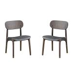 Dark Brown Mid-Century Modern Chairs, Set of 2