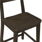 Dark Brown Wood Open Back Counter Stool