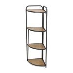 Black 4-Tier Foldable Corner Shelf