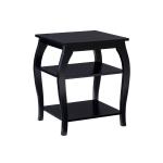 Black Prismatic Wood Accent Table