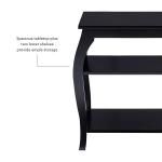 Black Prismatic Wood Accent Table