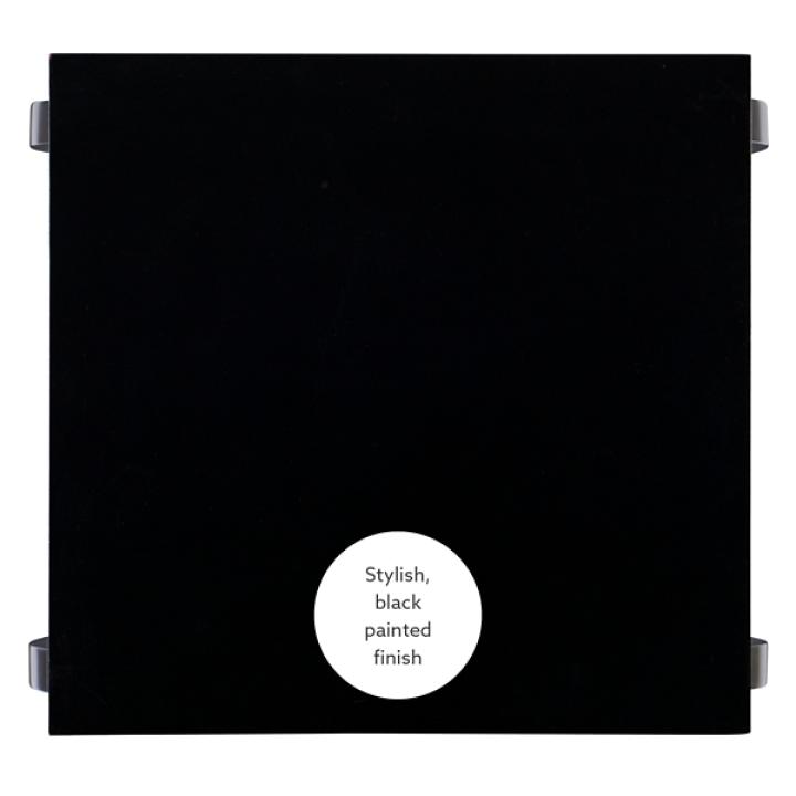 Black Prismatic Wood Accent Table