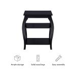 Black Prismatic Wood Accent Table