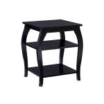 Black Prismatic Wood Accent Table