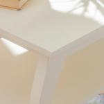 White Prismatic Wood Accent Table