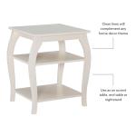 White Prismatic Wood Accent Table