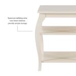 White Prismatic Wood Accent Table