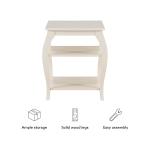 White Prismatic Wood Accent Table