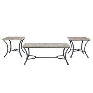 Faux Concrete 3-pc. Coffee & Side Table Set