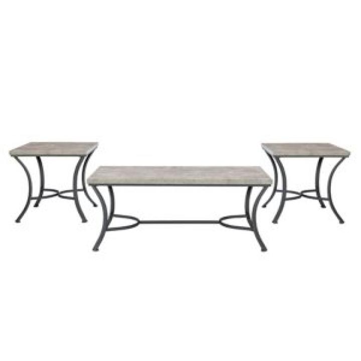 Faux Concrete 3-pc. Coffee & Side Table Set