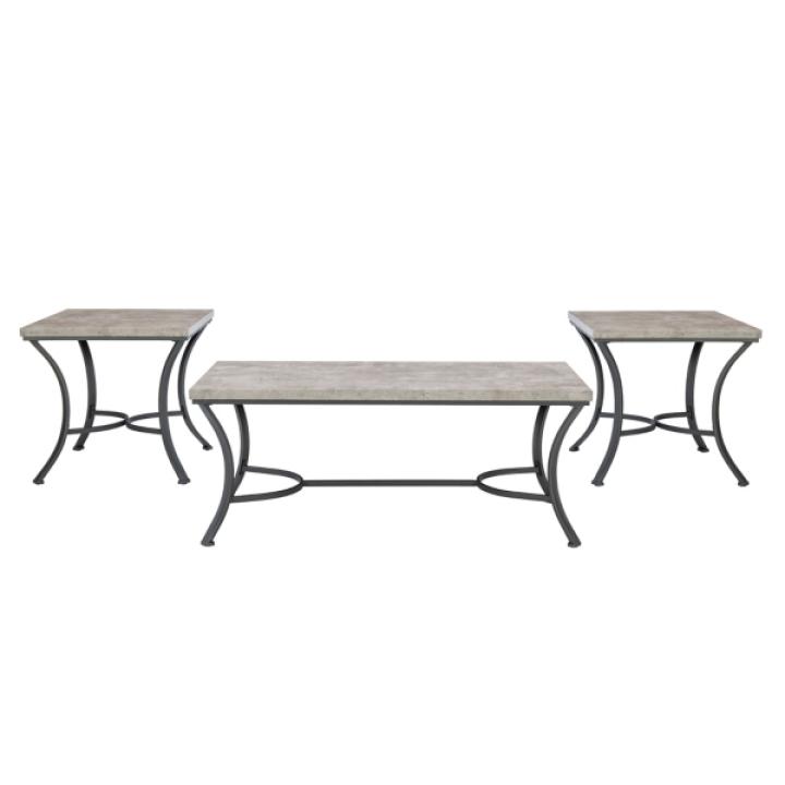 Faux Concrete 3-pc. Coffee & Side Table Set
